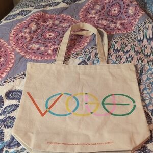New VOGUE Natural Canvas Tote
